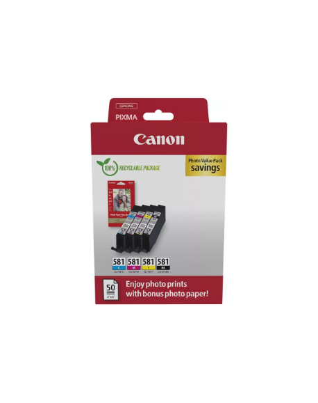 Canon CLI-581 | Ink Cartridge + Photo Paper | Multipack