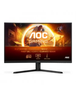 AOC CQ32G4VE | 31.5 " | VA | QHD | 16:9 | 180 Hz | 1 ms | 2560 x 1440 pixels | 300 cd/m² | HDMI ports quantity 2