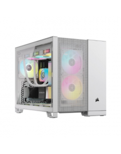 Corsair 2500D AIRFLOW Mid-Tower Dual Chamber PC Case, White | Corsair