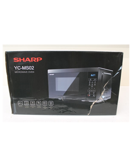 SALE OUT. Sharp YC-MS02E-B Microwave Oven, 20 L capacity, Black | Sharp | Microwave Oven | YC-MS02E-B | Free standing | 800 W | 