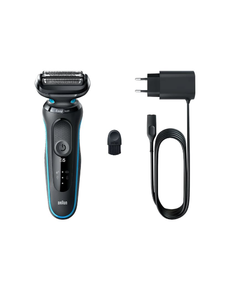 Braun | Shaver | 51-M1000S | Operating time (max) 50 min | Wet & Dry | Lithium Ion | Black/Blue