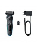 Braun | Shaver | 51-M1000S | Operating time (max) 50 min | Wet & Dry | Lithium Ion | Black/Blue