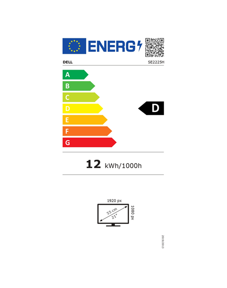 Dell SE2225H | 21 " | VA | FHD | 16:9 | 75 Hz | 5 ms | 1920 x 1080 pixels | 250 cd/m² | HDMI ports quantity 1 | Warranty 36 mont
