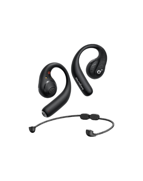 Anker Soundcore | Open-Ear Sport Headphones | AeroFit Pro | Bluetooth | Open-Ear | Microphone | Wireless | Midnight Black