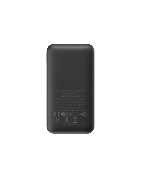 Anker 533 Power Bank | A1256G12 | 10000 mAh | Black