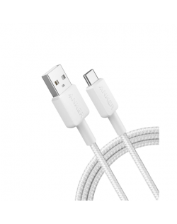 Anker 322 Nylon Cable, White | A81H6G21 | USB-A to USB-C