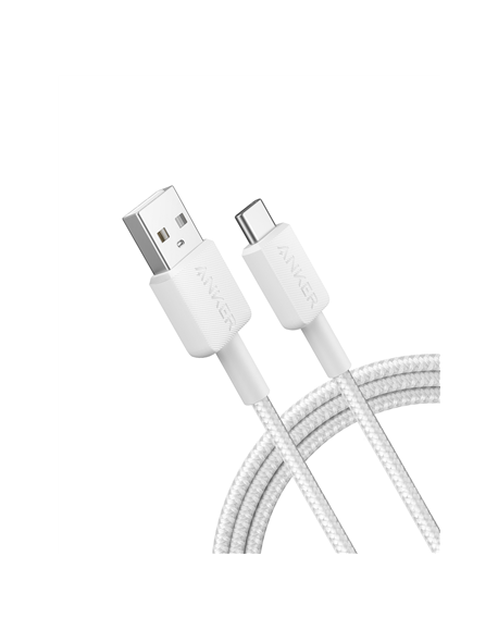 Anker 322 Nylon Cable, White | A81H6G21 | USB-A to USB-C