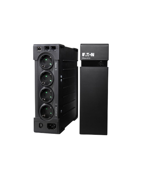 Eaton Ellipse ECO UPS USB DIN, 1600 VA, 1000 W, Input: C14, Outputs: (4) Schuko, (4) Schuko surge only, Tower | Eaton