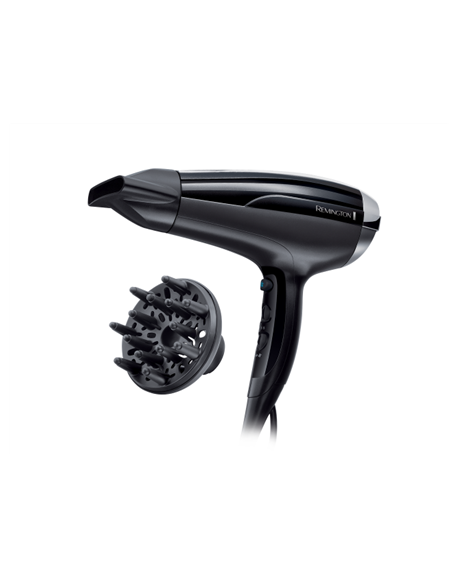 Remington Hair Dryer | D5215 Pro-Air Shine | 2300 W | Number of temperature settings 3 | Ionic function | Diffuser nozzle | Blac