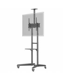 Goobay Floor stand | 59508 TV Presentation Stand Pro (Size L) | Adjustable Height, Tilt | 37-70 " | Black