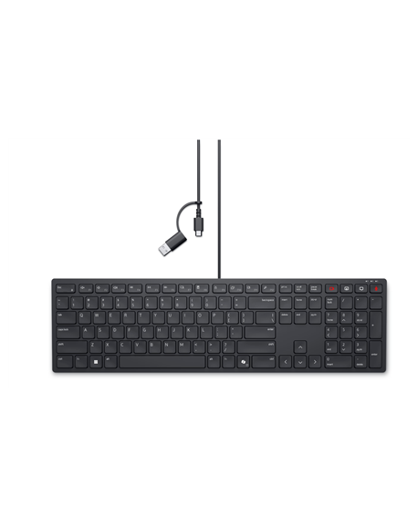 Dell | Collaboration Keyboard | KB525C | Keyboard | Wired | US (QWERTY) | Black | USB-C