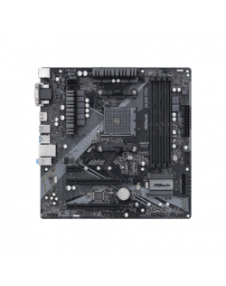 ASRock B450M PRO4 R2.0 | Processor family AMD | Processor socket AM4 | DDR4 | Supported hard disk drive interfaces SATA, M.2 | Number of SATA connectors 4