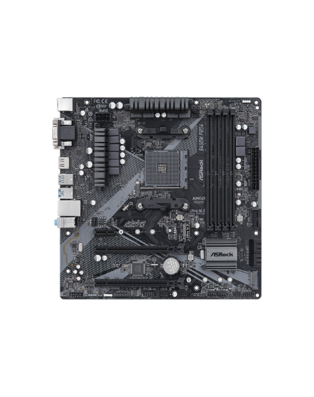 ASRock B450M PRO4 R2.0 | Processor family AMD | Processor socket AM4 | DDR4 | Supported hard disk drive interfaces SATA, M.2 | N