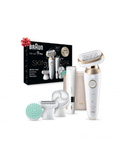 Braun Epilator | SES9-481 Silk épil 9 Flex 3D | Operating time (max) 50 min | Number of power levels 2 | Wet & Dry | White/Gold