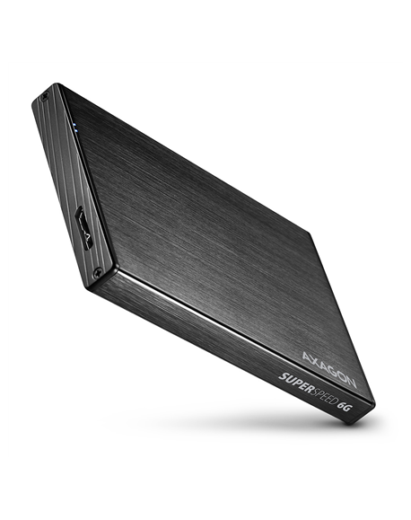 AXAGON | A compact aluminum USB 3.2 Gen 1 - SATA 6G external box designed for 2.5" SSD/HDD