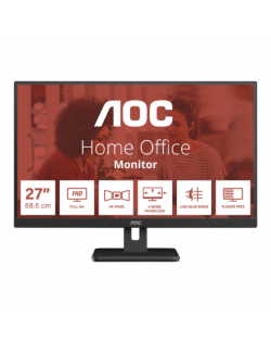 AOC | Monitor | 27E3UM/BK | 27 " | VA | FHD | 16:9 | 75 Hz | 4 ms | 1920 x 1080 | 300 cd/m² | HDMI ports quantity 1