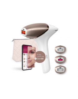 Philips | IPL Hair remover with SenseIQ | BRI973/00 | Bulb lifetime (flashes) 450.000 | Number of power levels 5 | White/Rose Go