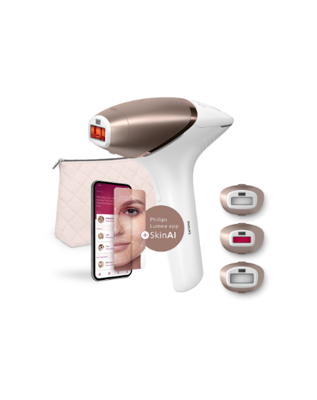 Philips | IPL Hair remover with SenseIQ | BRI973/00 | Bulb lifetime (flashes) 450.000 | Number of power levels 5 | White/Rose Go