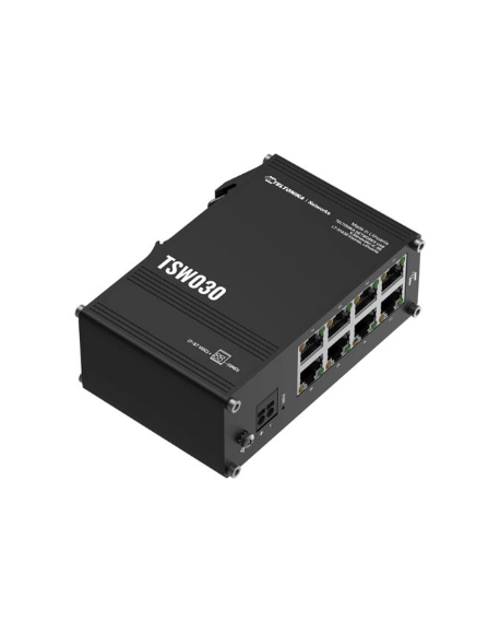 Teltonika Switch | TSW030 | Unmanaged | DIN rail mountable | 10/100 Mbps (RJ-45) ports quantity 8 | Power supply type 2-pin indu