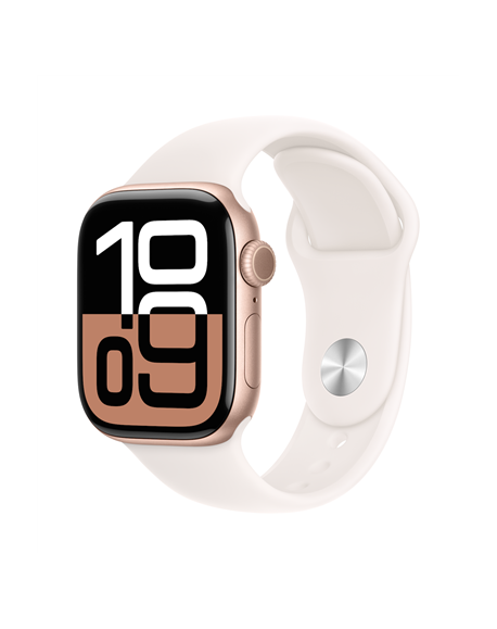 Apple Watch Series 10 | Smart watch | GPS (satellite) | Always-On Retina display | 42mm | Waterproof | Rose Gold