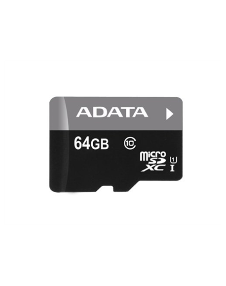 ADATA Premier UHS-I 64 GB, MicroSDXC, Flash memory class 10, SD adapter