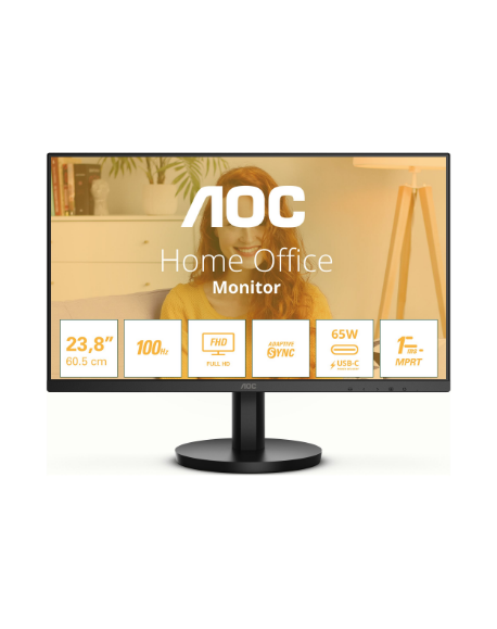 AOC 24B3CA2 | 23.8 " | IPS | FHD | 100 Hz | 1 ms | 1920 x 1080 pixels | 250 cd/m² | HDMI ports quantity 1 | Black