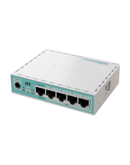 MikroTik RouterBOARD hEX | E50UG | 10/100/1000 Mbit/s | Ethernet LAN (RJ-45) ports 5 | Mesh Support No | MU-MiMO No | No mobile 