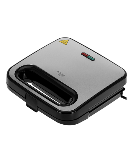 Adler Sandwich Maker | AD 3076 | 1000 W | Number of plates 1 | Black/Silver