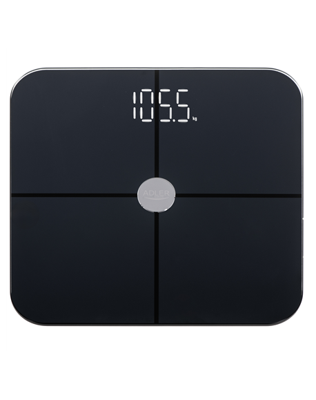 Adler Smart Bathroom Scale | AD 8187 | Maximum weight (capacity) 180 kg | Accuracy 100 g | Body Mass Index (BMI) measuring | Bla