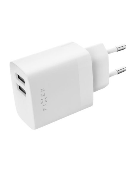 FIXED Dual USB Travel Charger 17W, White | Fixed