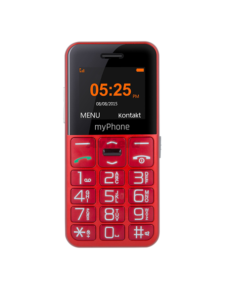 myPhone | Halo Easy | Red | 1.77 " | TFT | 24 MB | 32 MB | Single SIM | Bluetooth | Main camera resolution 0.3 MP | 1000 mAh