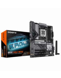 Gigabyte B850 EAGLE WIFI6E | Processor family AMD | Processor socket AM5 | DDR5 | Supported hard disk drive interfaces SATA, M.2