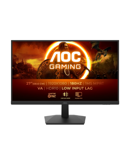 AOC 27G15N2 | 27 " | VA | FHD | 16:9 | 180 Hz | 1 ms | 1920 x 1080 pixels | 300 cd/m² | HDMI ports quantity 1 | Warranty 36 mont