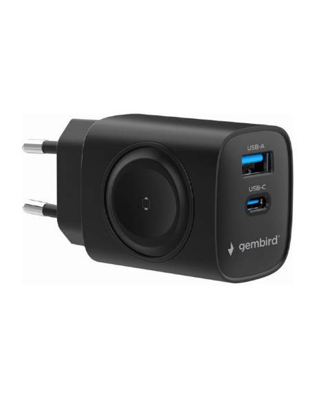 Gembird 2-in-1 20 W Apple Watch and Phone Fast Charger | TA-UC-PDQCW20-01-BK