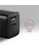 AXAGON Wallcharger 2x port (USB-A + USB-C), 20W | ACU-PQ20