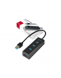 AXAGON Four-port USB 3.0 hub with fast charging and power support | HUE-S2B