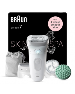 Braun | Epilator | Silk-épil SE7-081 | Operating time (max) 40 min | Number of power levels 1 | Wet & Dry | White