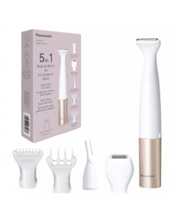 Panasonic 5-in-1 Body and Bikini Trimmer Kit | ES-WM31 | Cordless | Wet & Dry | White/Gold Rose