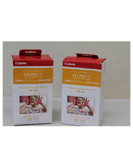 SALE OUT. Canon RP-108 Color Ink/Paper Set for SELPHY CP1300 Printer 108 sheets | Canon Color Ink/Paper Set for SELPHY CP1300 Pr