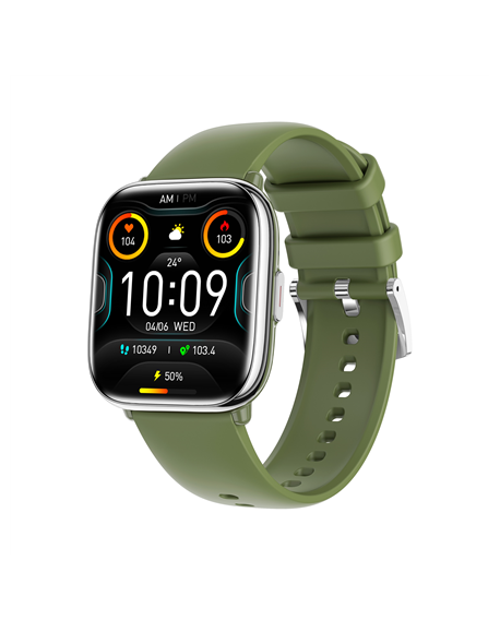 myPhone Watch Pastel | Smart watch | AMOLED | 1.75" | Waterproof | Silver Green