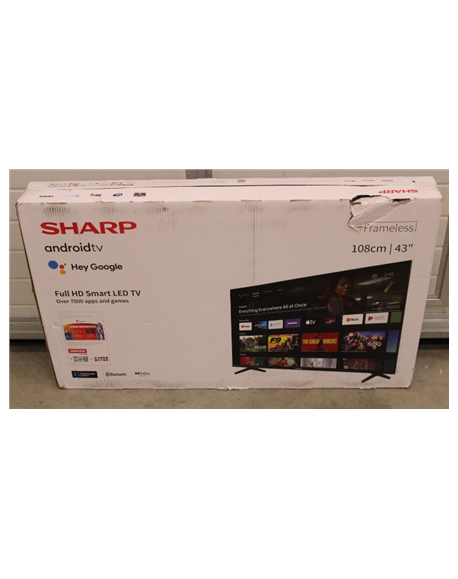 Sharp | 43FH2EA | 43" (108cm) | Smart TV | Android TV | FHD | Black | DAMAGED PACKAGING