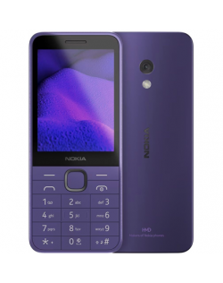 Nokia 235 4G (2024) (TA-1614) | Purple | 2.8 " | TFT LCD | 128 MB | 64 MB | Dual SIM | Bluetooth | 5 | Main camera resolution 2 