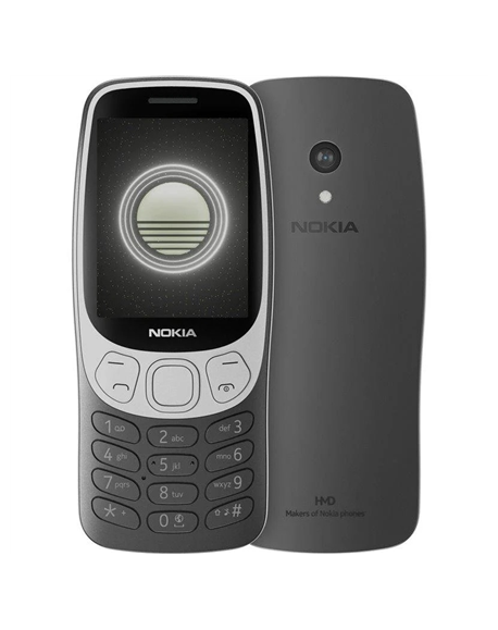 Nokia 3210 4G (2024) (TA-1618) | Grunge Black | 2.4 " | TFT | 128 MB | 64 MB | Dual SIM | Bluetooth | 5 | Main camera resolution