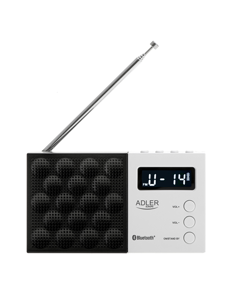 Adler | Digital Radio - PLL AM/FM | AD 1908 | Alarm function | White/Black