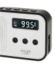 Adler | Digital radio PLL AM/FM | AD 1907 | Alarm function | White/Black