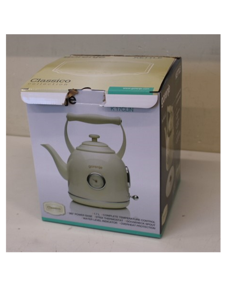 SALE OUT. Gorenje K17CLIN Kettle, Electric, Capacity 1.7 L, Power 2000 W, Plastic/metal, Ivory | Gorenje | DAMAGED PACKAGING