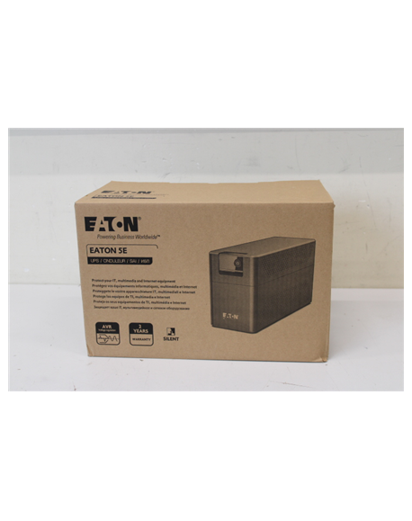 SALE OUT. Eaton UPS 5E Gen2 700I IEC | Eaton | UPS | 5E Gen2 700I IEC | 700 VA | 360 W | DAMAGED PACKAGING