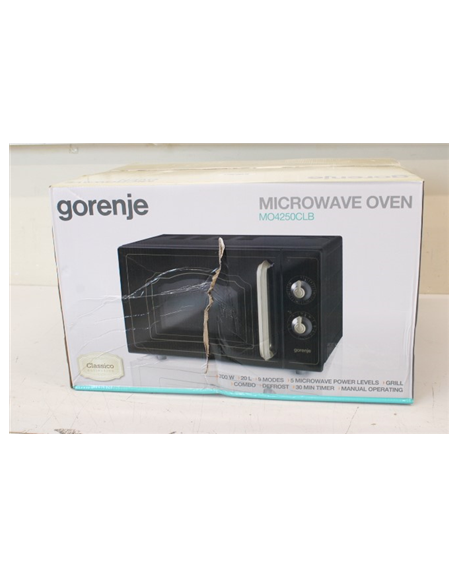 SALE OUT. Gorenje MO4250CLB Microwave oven with Grill, Free standing, Capacity 20 L, Power 800 W, No display, Black | Gorenje | 