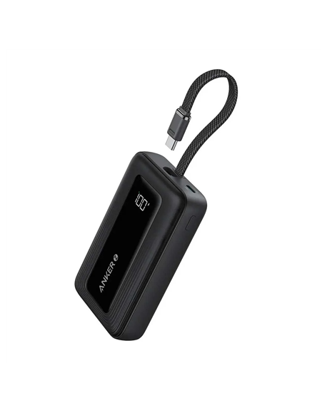 Anker | Power Bank with Built-In USB-C Cable | A1689H11 | 20000 mAh | 30W Output | Black