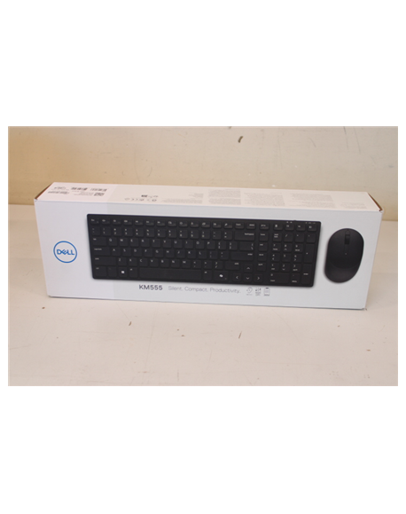 SALE OUT. Dell Silent Keyboard and Mouse - KM555 - Estonian (QWERTY) | Dell | Silent Keyboard and Mouse | KM555 | Keyboard and M